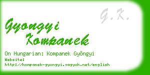 gyongyi kompanek business card